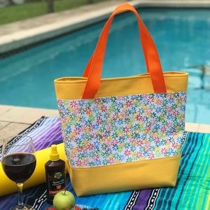 Colorful Daisy Tote Bag / Floral Tote Bag